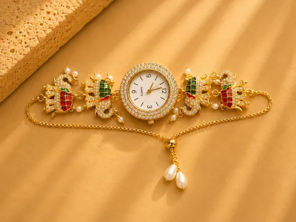 Elephant_watch-_stone_Studded_Bracelet_Watch_For_Women
