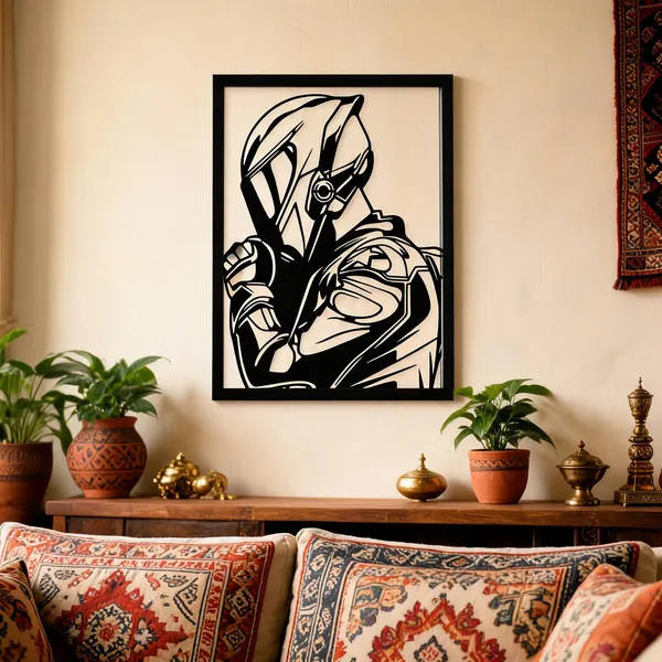 Steel_Silhouette_Warrior_Metal_Wall_Art