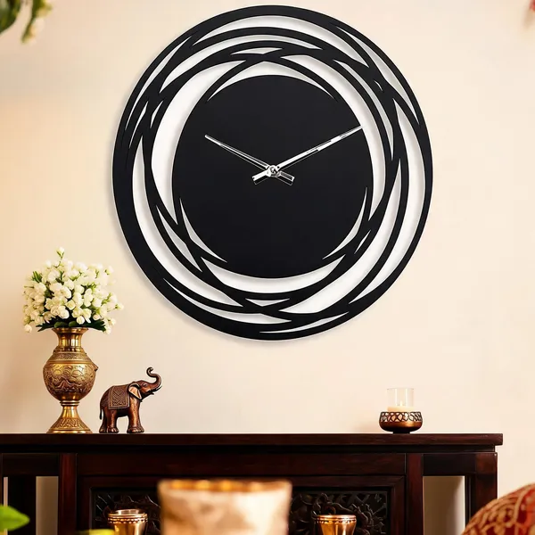 Steel_Contemporary_Swirl_Design_Wall_Clock