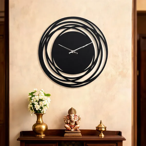 Steel_Contemporary_Swirl_Design_Wall_Clock