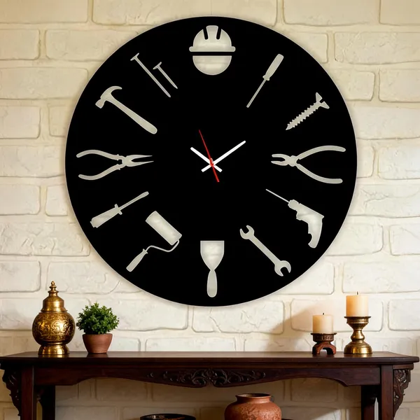 Steel_Workshop_Tools_Theme_Wall_Clock