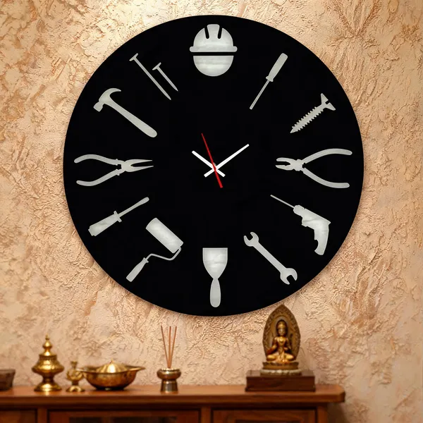 Steel_Workshop_Tools_Theme_Wall_Clock