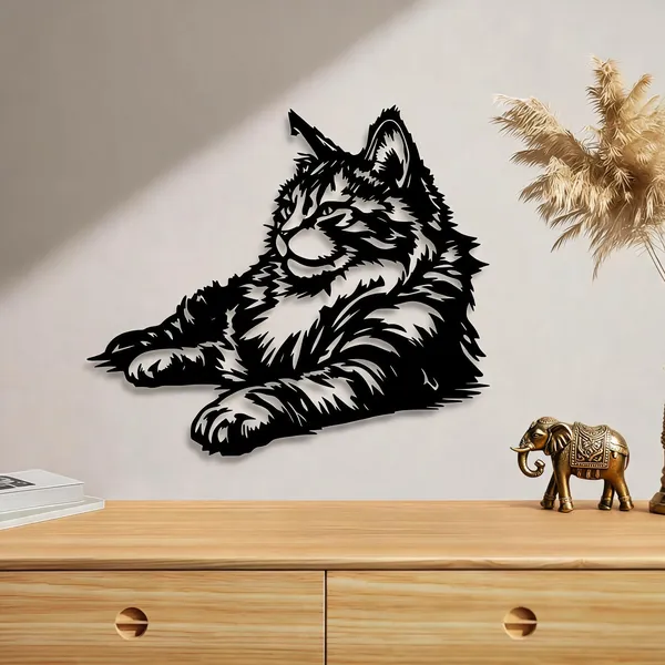 Steel_Modern_Cat_Silhouette_Metal_Wall_Art