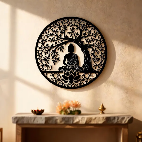 Steel_Spiritual_Buddha_Tree_Of_Life_Metal_Wall_Art