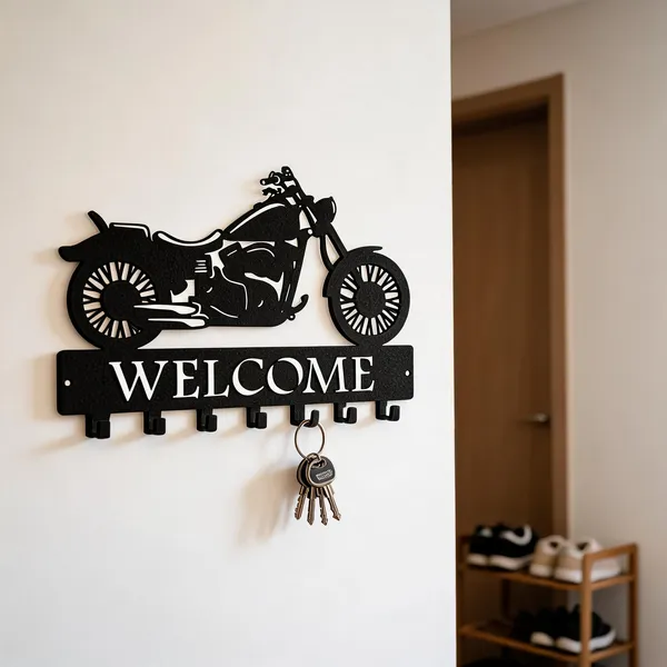 Steel_Motorcycle_Welcome_Key_Holder