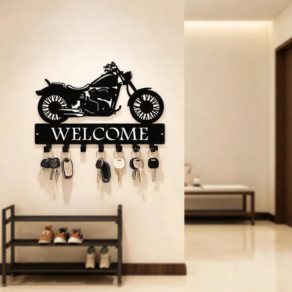 Steel_Motorcycle_Welcome_Key_Holder