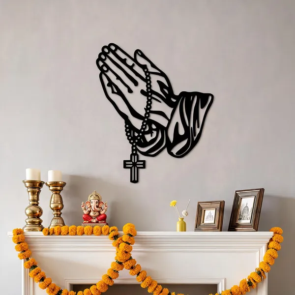 Steel_Devotional_Praying_Hands_Rosary_Metal_Wall_Art