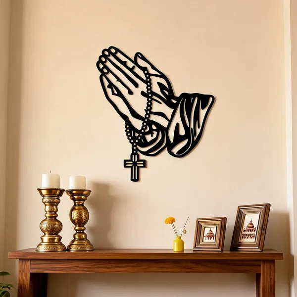 Steel_Devotional_Praying_Hands_Rosary_Metal_Wall_Art