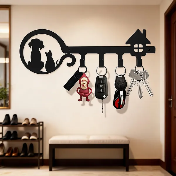 Steel_Dog_&_Cat_House_Key_Holder