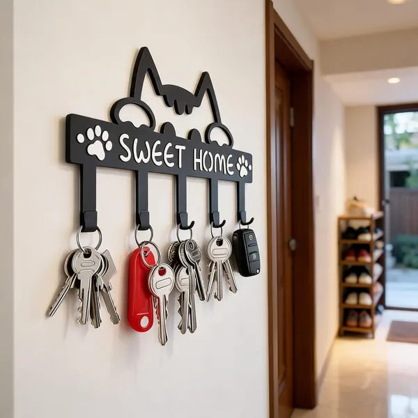 Steel_Cat_Sweet_Home_Design_Key_Holder