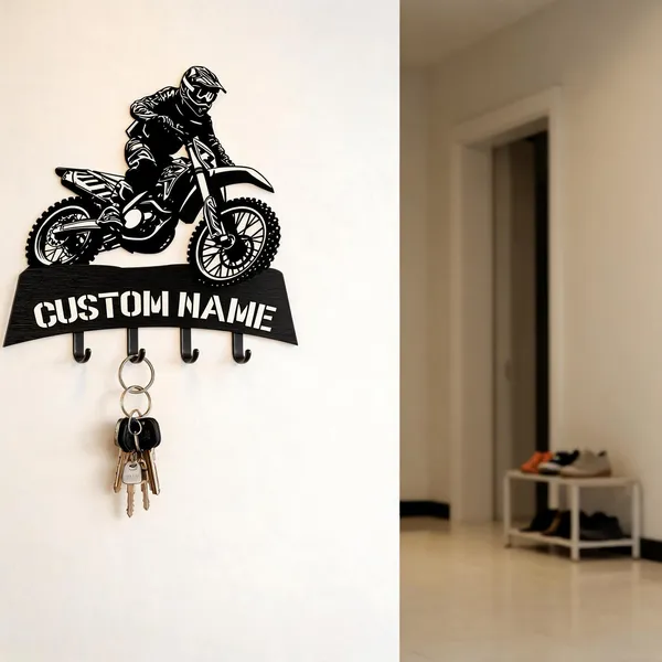 Steel_Motocross_Rider_Custom_Name_Key_Holder