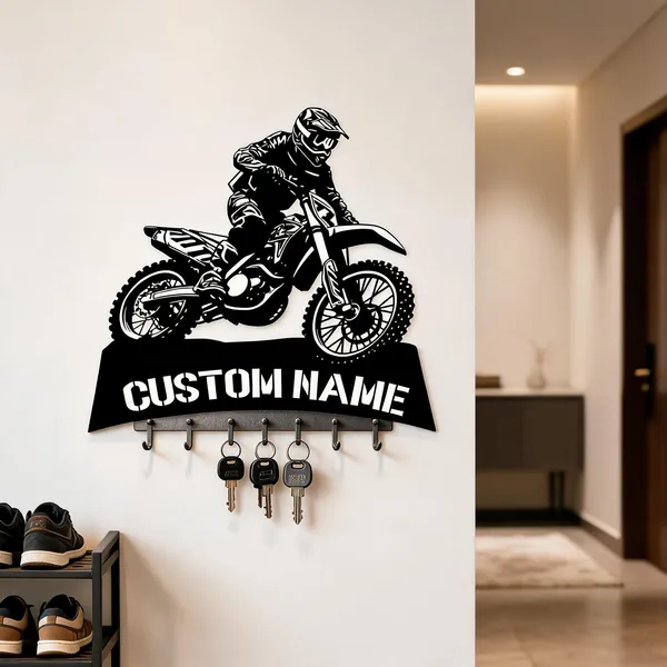 Steel_Motocross_Rider_Custom_Name_Key_Holder