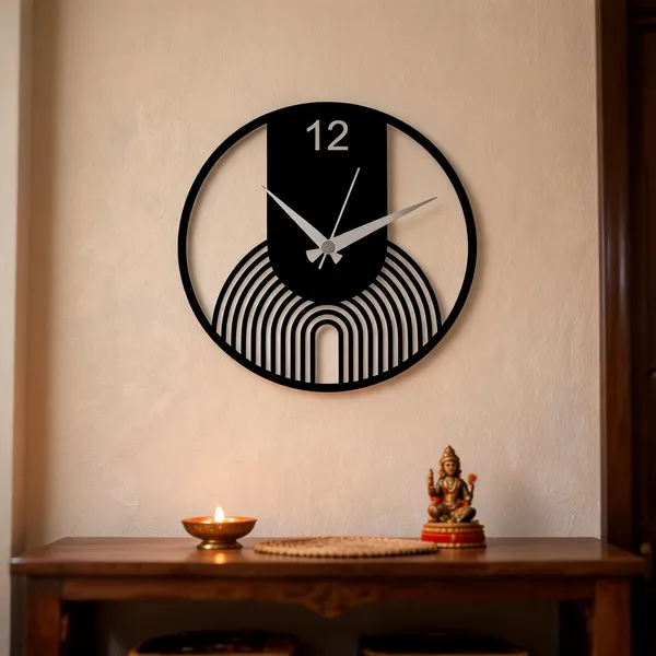 Steel_Arch_Pattern_Wall_Clock