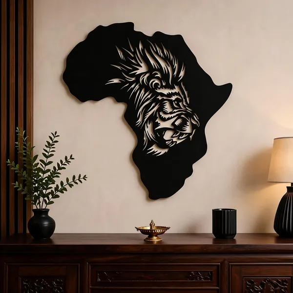 Steel_Africa_Map_Lion_Metal_Wall_Art
