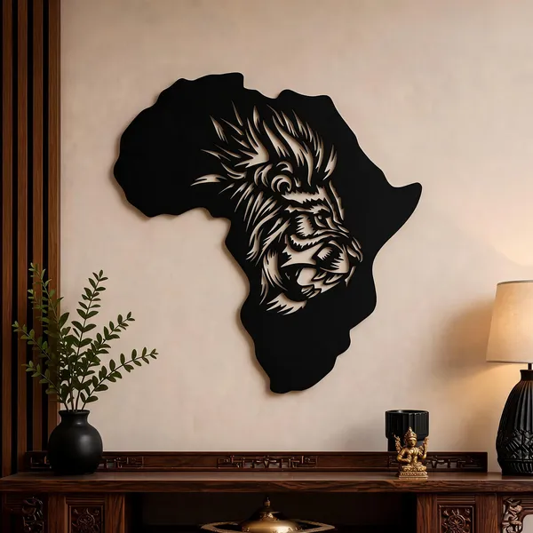 Steel_Africa_Map_Lion_Metal_Wall_Art