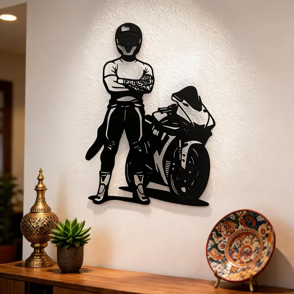 Steel_Biker_With_Motorcycle_Metal_Wall_Art