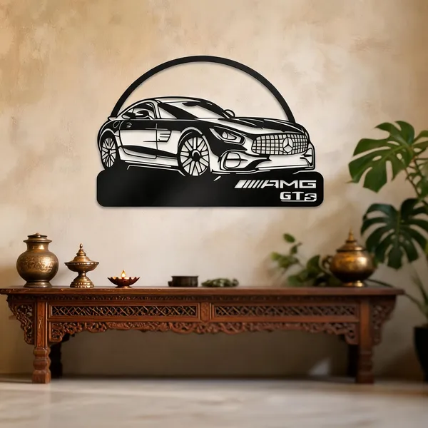 Steel_Amg_Gts_Sports_Car_Metal_Wall_Art