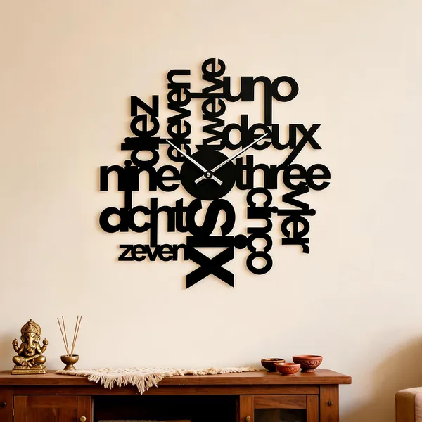 Steel_Multilingual_Typography_Wall_Clock