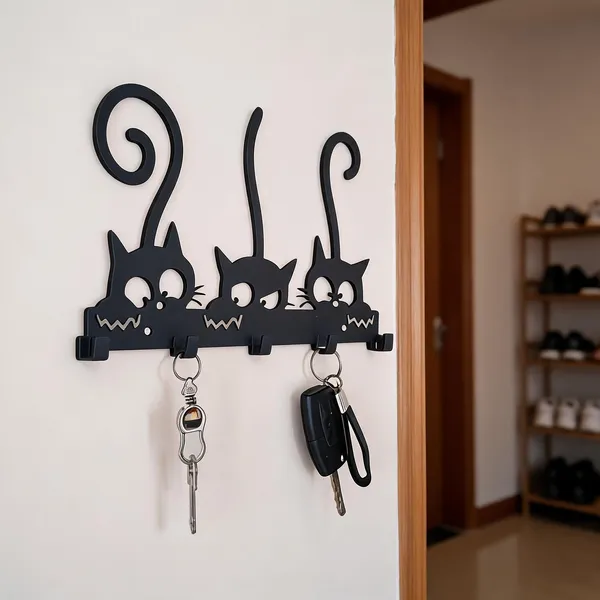 Steel_Decorative_Cat_Design_Key_Holder