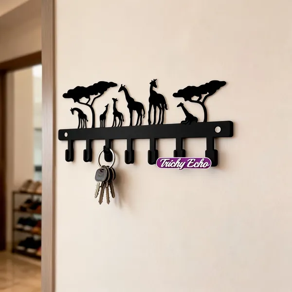 Steel_Decorative_Giraffe_Silhouette_Key_Holder