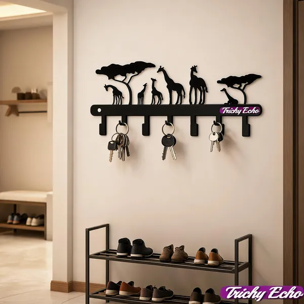 Steel_Decorative_Giraffe_Silhouette_Key_Holder