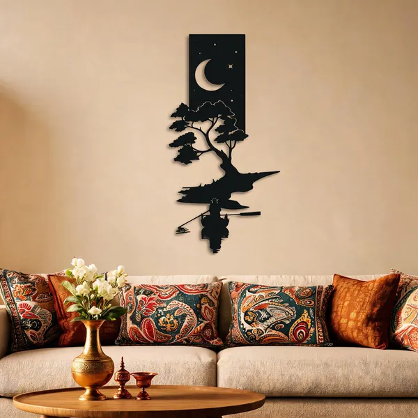 Steel_Scenic_Moonlit_Tree_Boatman_Silhouette_Metal_Wall_Art