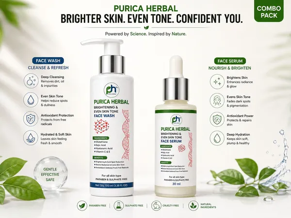 Purica_Herbal_Glutathione_Kojic_Acid_Vitamin_C_+_E_(_Facewash_&_Serum_Combo_)_(130_G)