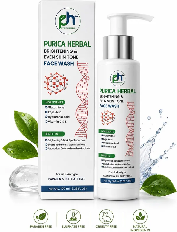 Purica_Herbal_Glutathione_Kojic_Acid_Vitamin_C_+_E_(_Facewash_&_Serum_Combo_)_(130_G)