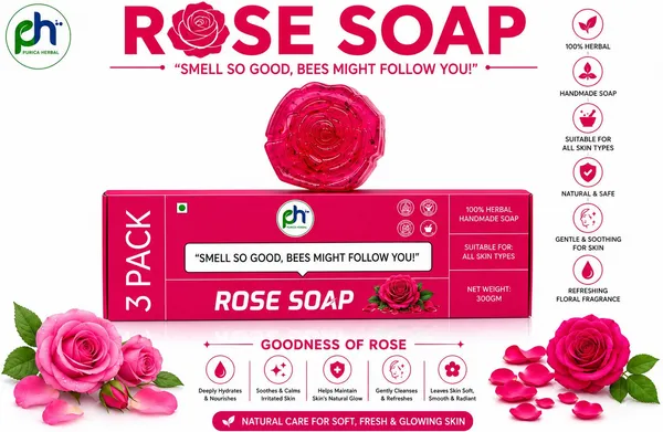 Purica_Herbal_Rose_Soap_|_Gentle_Floral_Bathing_Bar_With_Natural_Rose_Fragrance_Pack_Of_3_(3_X_100_G)