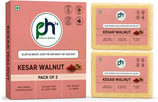 Purica_Herbal_Kesar_Walnut_Scrub_Soap_With_Goat_Milk_&_Kesar_Essential_Oil_(2_X_100_G)