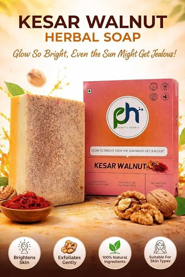 Purica_Herbal_Combo_Pack_(Charcol-Haldi_Chandan-Honey_Almond-Neem_Aloevera-_Kesar_&_Rose_Soap)_(6_X_100_G)