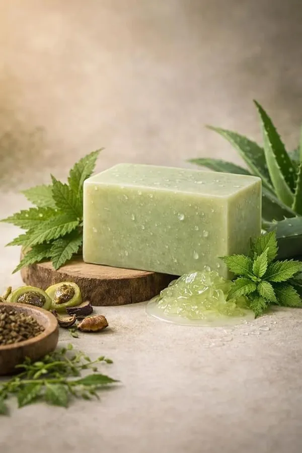 Purica_Herbal_Pure_Neem_Aloe_Vera_Glycerin_Soap_Bar_With_Essential_Oil_(100_G)