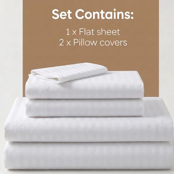 White_Satin_Stripe_King_Bed_Sheet