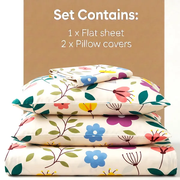 Multicolour_Floral_Print_Super_King_Bedsheet