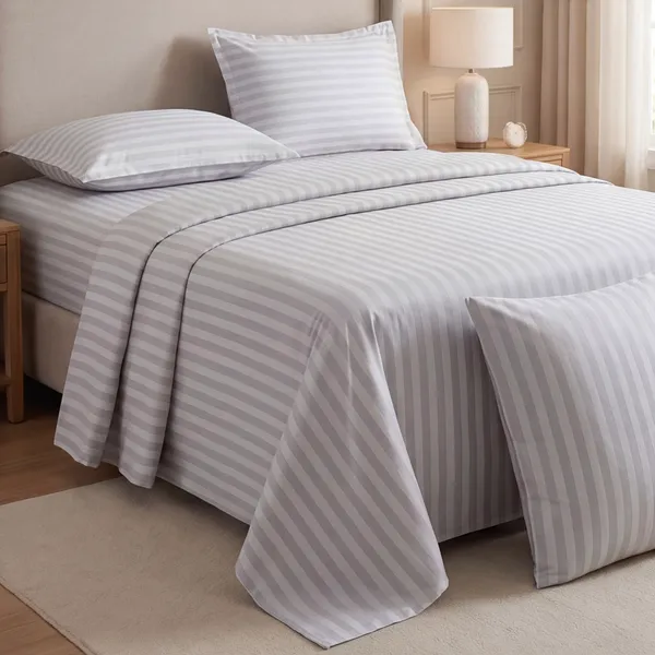 Silver_Grey_Satin_Stripe_King_Flat_Bed_Sheet