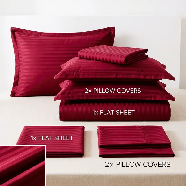Deep_Maroon_Satin_Stripe_King_Flat_Bed_Sheet