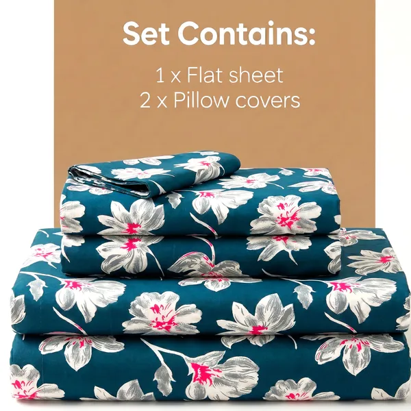 Botanical_Forest_Green_Floral_Print_King_Bedsheet