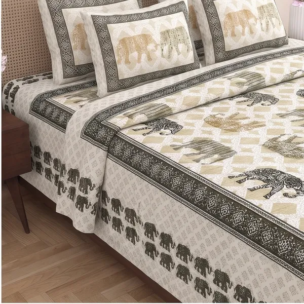 Pure_Cotton_Jaipuri_Block_Print_Ivory_King_Size_Bedsheet
