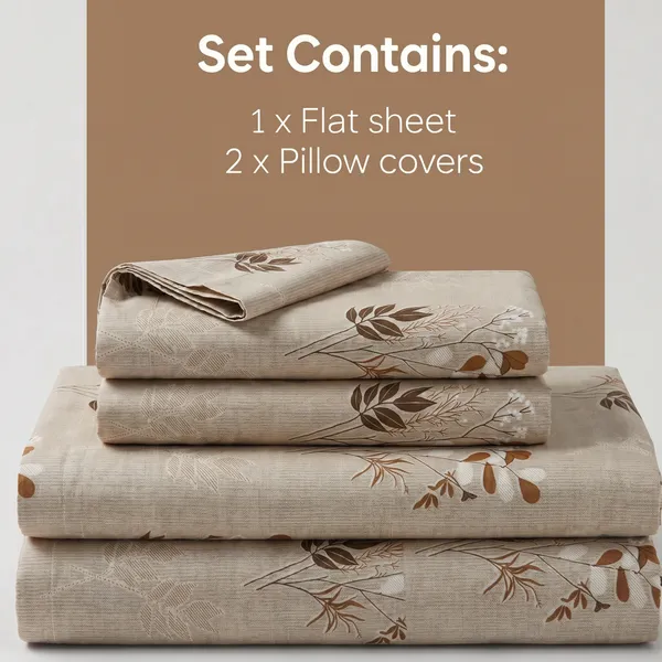 Pure_Cotton_Earthy_Beige_&_Autumnal_Foliage_King_Bedsheet