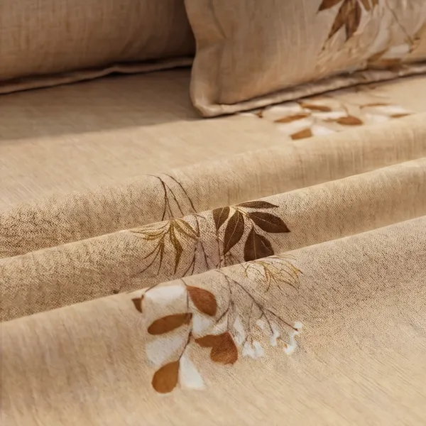 Pure_Cotton_Earthy_Beige_&_Autumnal_Foliage_King_Bedsheet