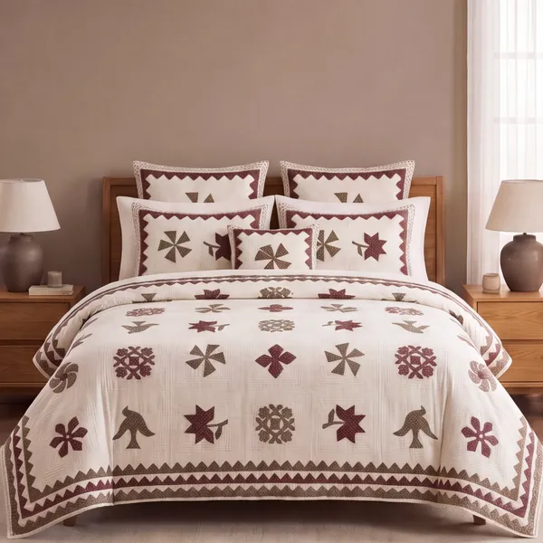 Pure_Cotton_Jaipuri_Maroon_Floral_Bird_Print_King_Bedsheet