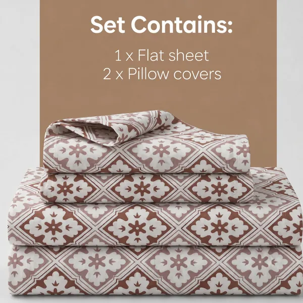 Pure_Cotton_Terracotta_Geometric_Lattice_King_Bedsheet