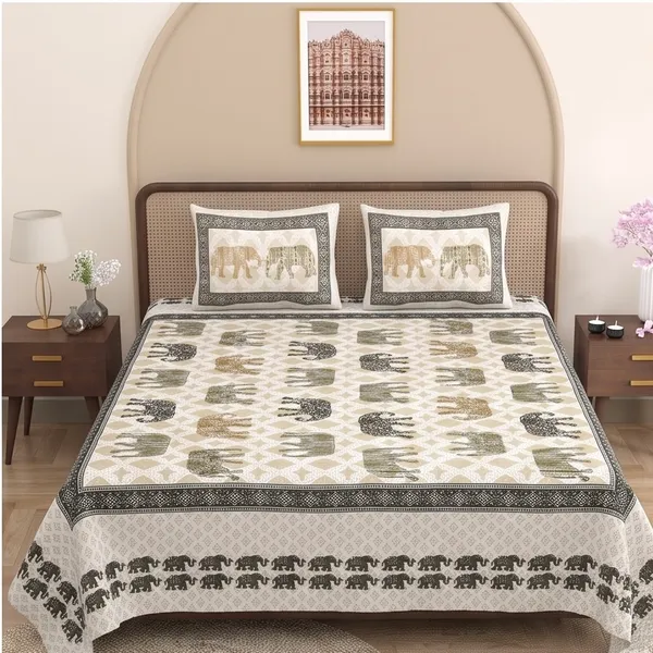 Pure_Cotton_Jaipuri_Block_Print_Ivory_King_Size_Bedsheet