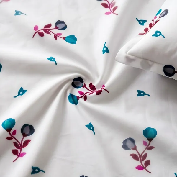 Floral_Berry_Sprig_Print_King_Flat_Bed_Sheet