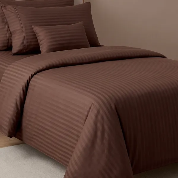 Satin_Stripe_Chocolate_Brown_Single_Bedsheet
