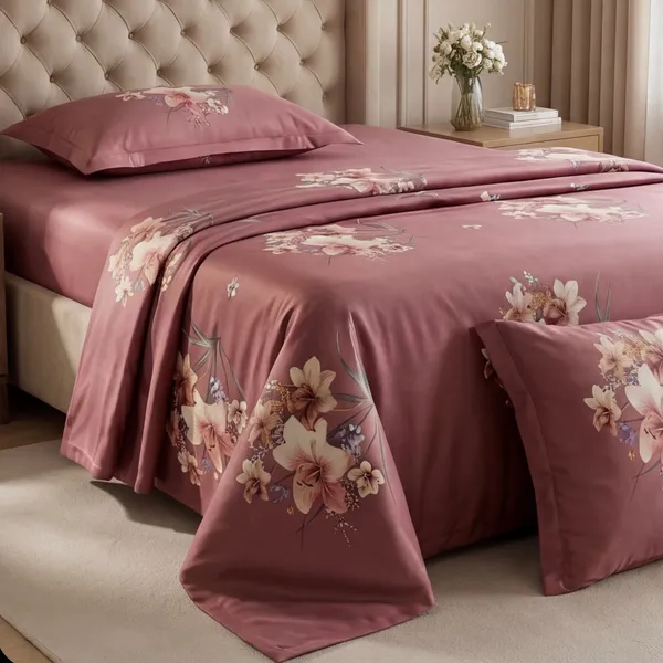 Mocha_Botanical_Leaf_Print_Super_King_Bedsheet
