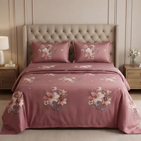 Mocha_Botanical_Leaf_Print_Super_King_Bedsheet
