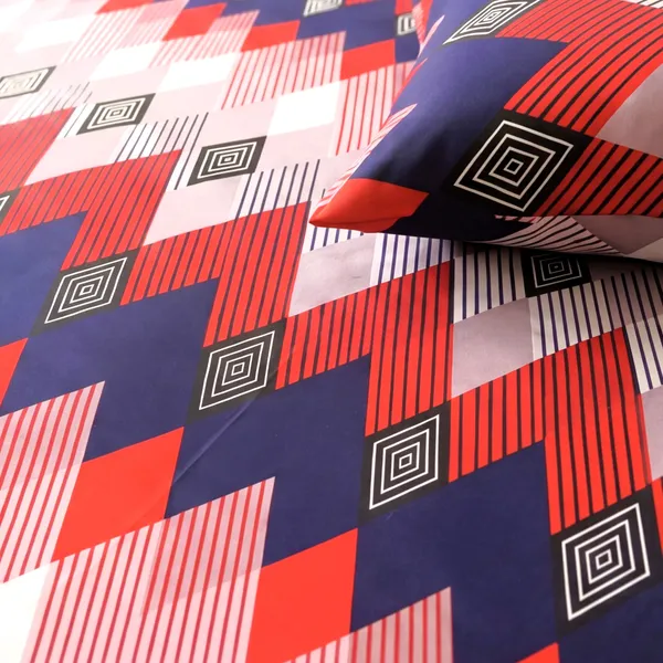 Modern_Navy_Crimson_Geometric_Diamond_Super_King_Bedsheet