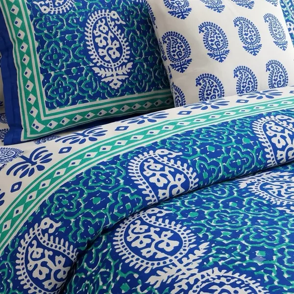 Teal_Heritage_Hand_block_Print_Bedsheet