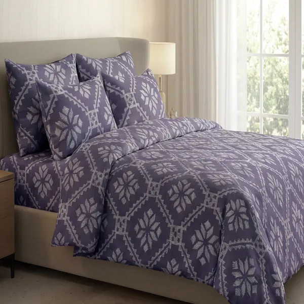 Lavender_Mosaic_Cotton_Bedsheet|_Premium_Geometric_Print_|_Double_Bed_|_(270_x_270_cm)